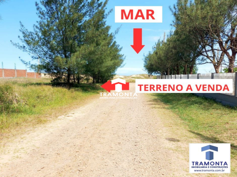 TERRENO A VENDA NA PRAIA  AREA DO TERRENO: 300m² (12m X 25m)